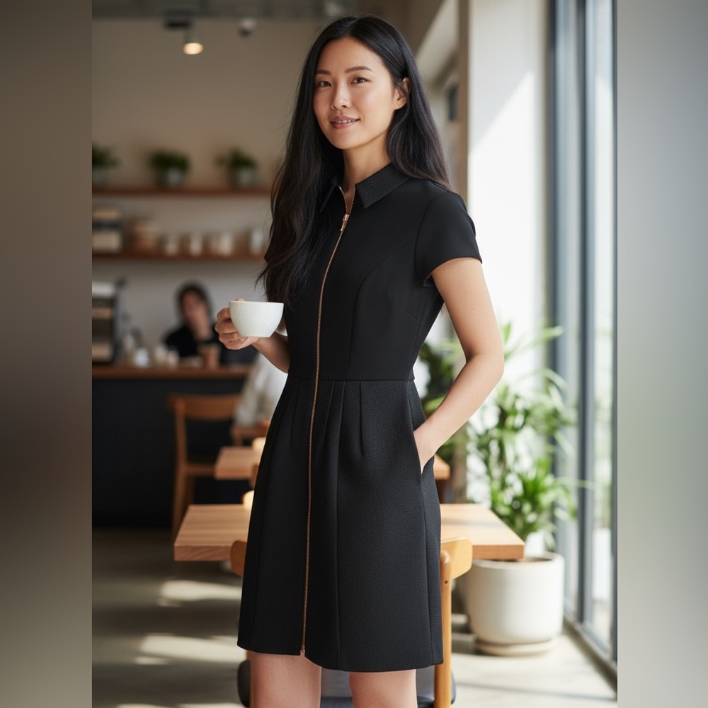 Ted Baker Black Midi Dress